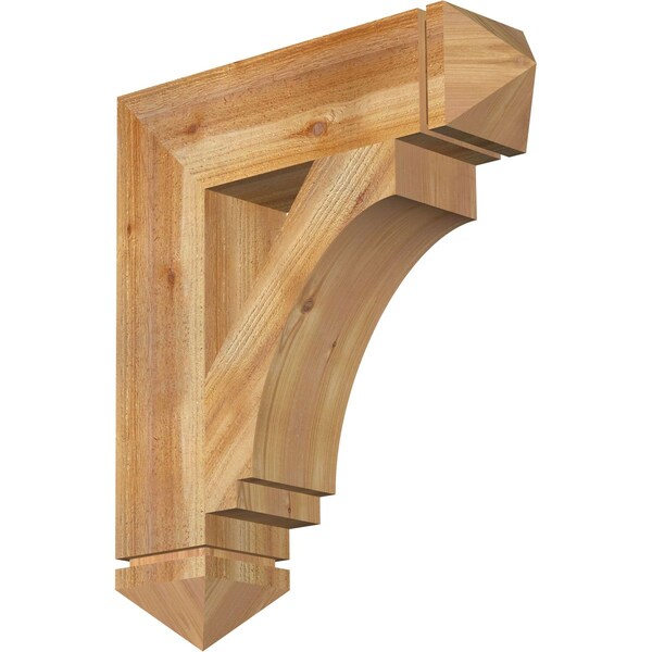 Ekena Millwork Imperial Arts & Crafts Rough Sawn Bracket, Western Red Cedar, 6"W x 24"D x 28"H BKT06X24X28IMP03RWR - main